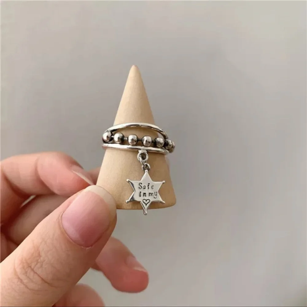New 925 Sterling Silver Multi-Layer Pentagram boho - Picture 3 of 5